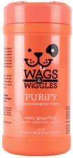 Wags & Wiggles Pañitos Purify Pomelo Hipoalergénicos - Tarro 50 Unidades